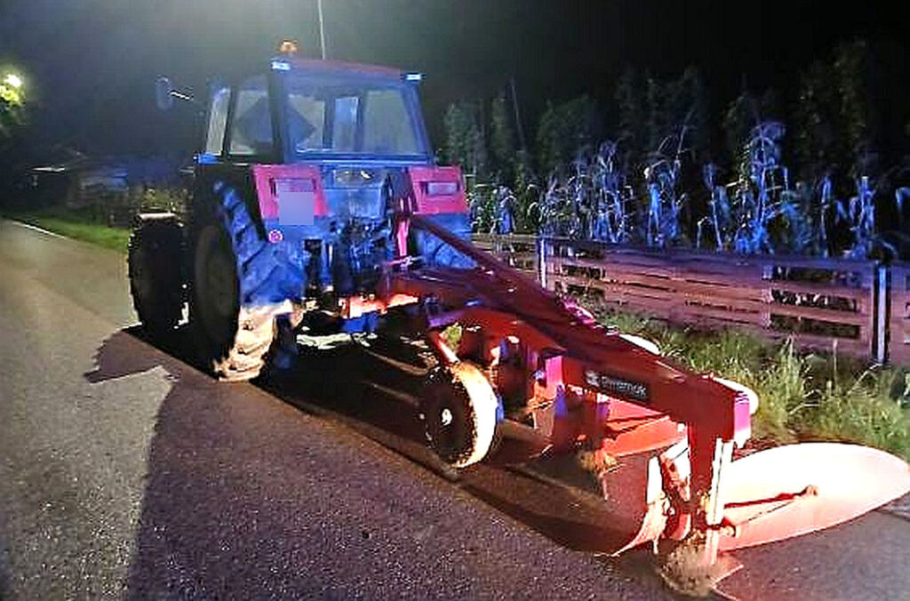 Pijany kierowca ciągnika nie mógł trafić do domu