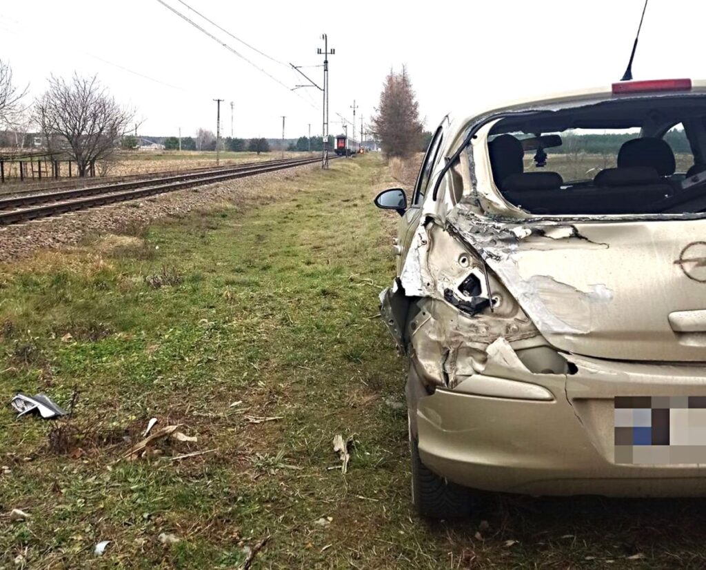 Zderzył się z pociągiem